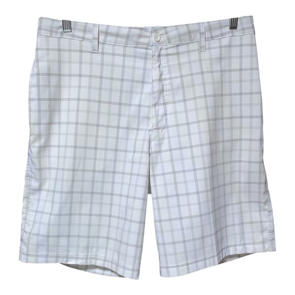 Champions Golf Shorts White & Black Plaid Men's Sz 36 Approx 36x10 - Picture 1 of 7